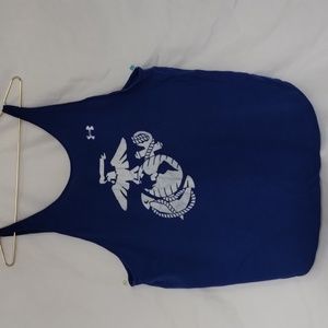 Blue under armour marien corp tang top